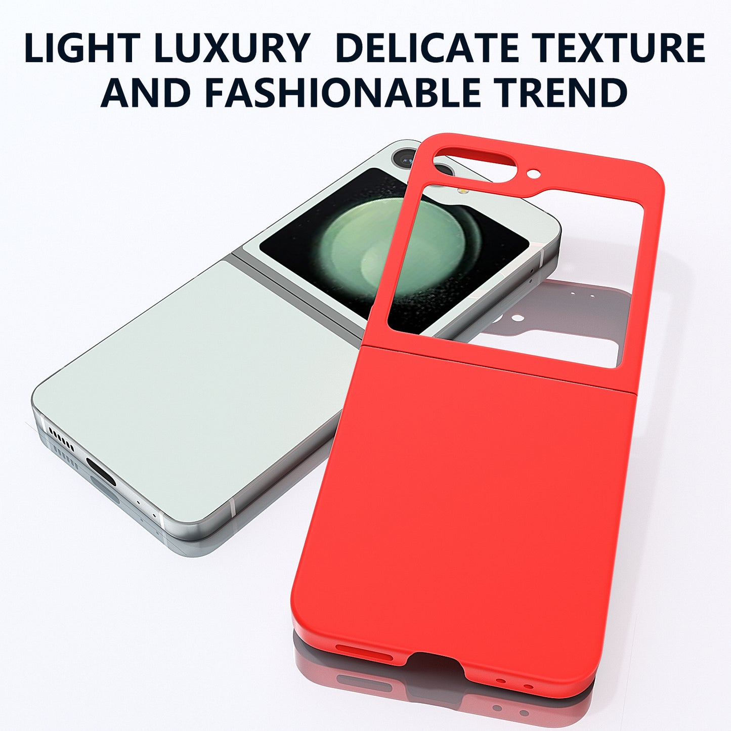 For Samsung Galaxy Z Flip6 5G Case Skin-feel Hard PC Protective Phone Cover - Red