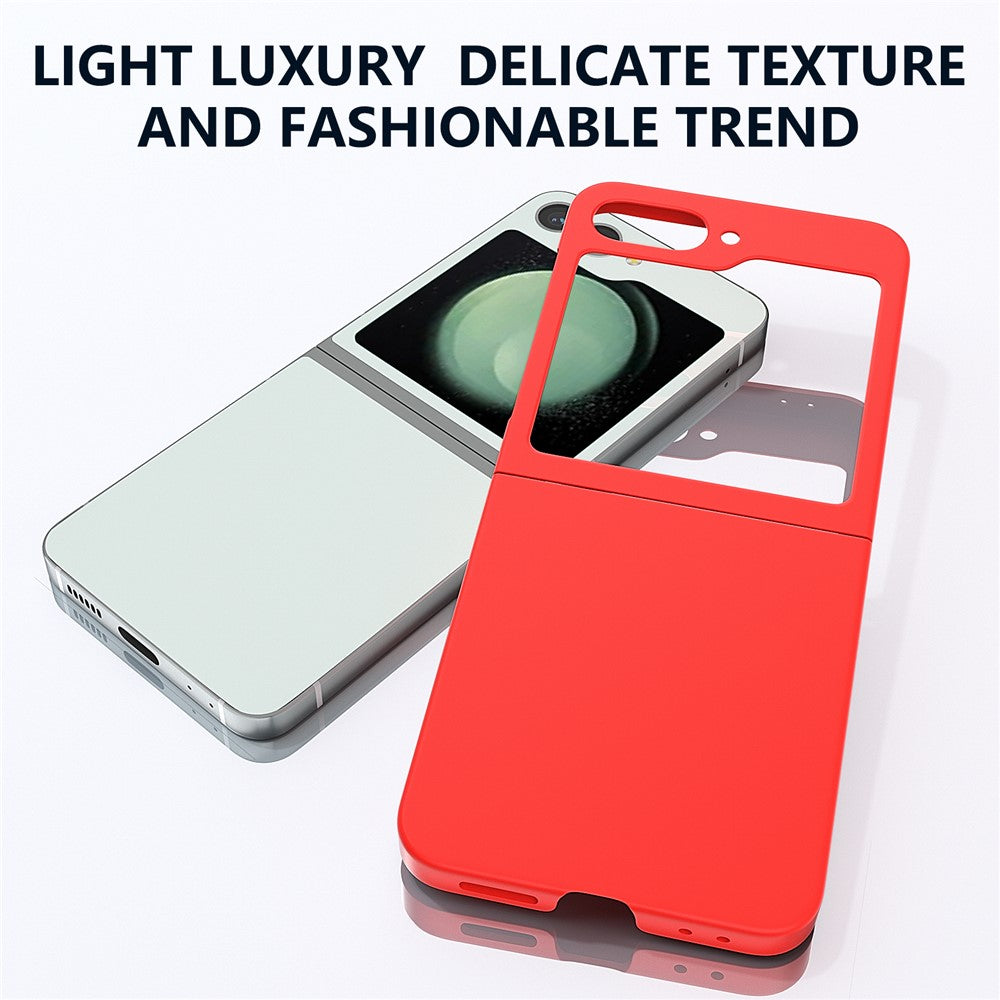 For Samsung Galaxy Z Flip7 FE 5G / Z Flip6 5G Case Skin-feel Hard PC Protective Phone Cover - Red