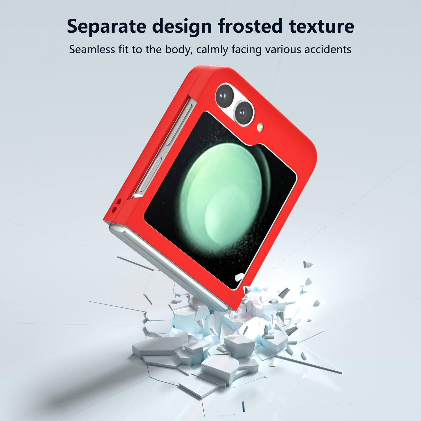 For Samsung Galaxy Z Flip6 5G Case Skin-feel Hard PC Protective Phone Cover - Red