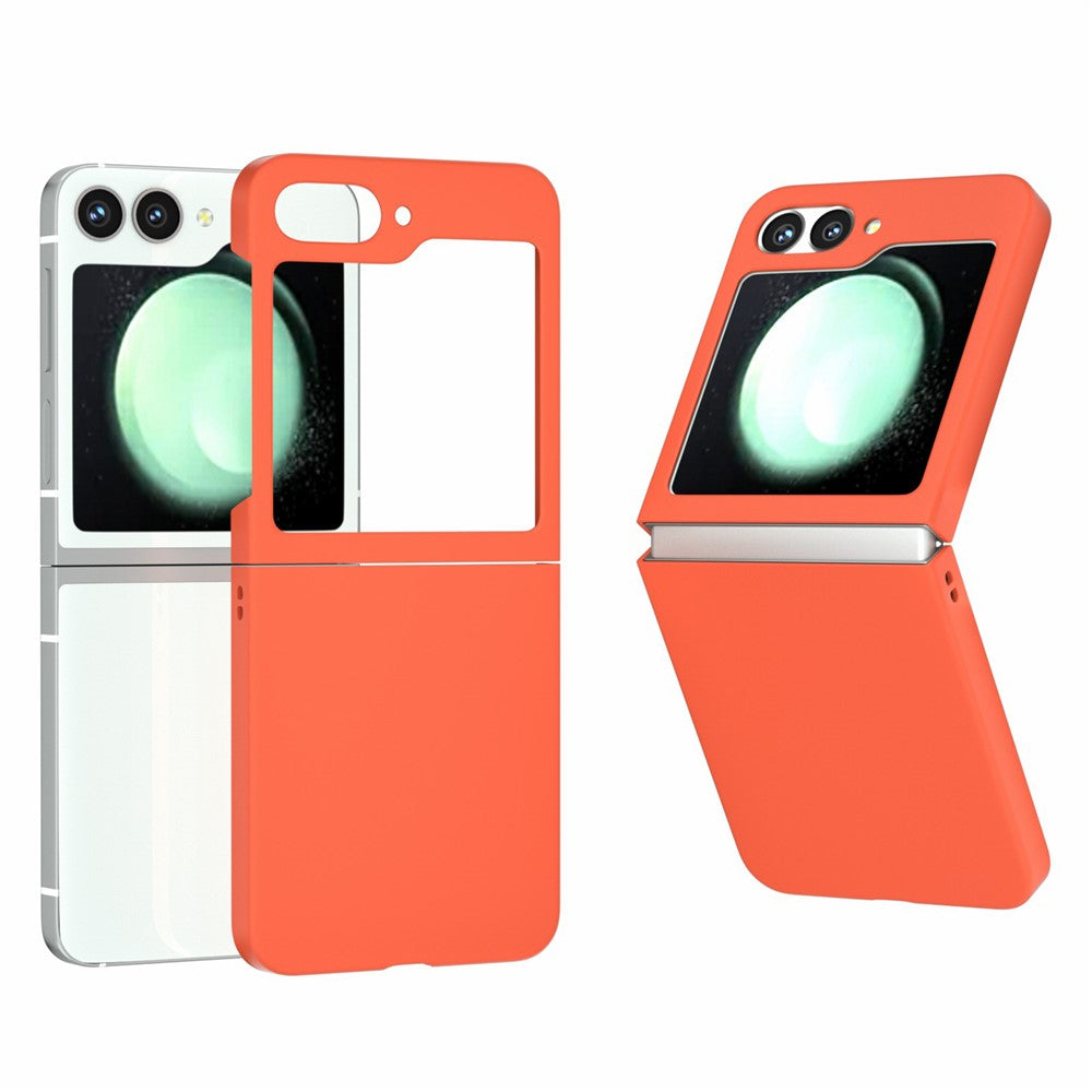 For Samsung Galaxy Z Flip7 FE 5G / Z Flip6 5G Case Skin-feel Hard PC Protective Phone Cover - Orange