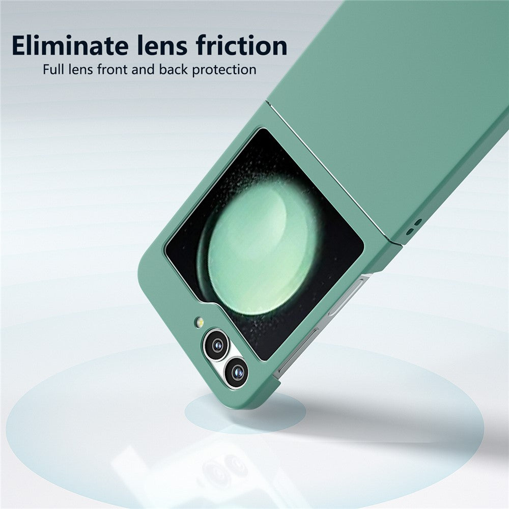 For Samsung Galaxy Z Flip7 FE 5G / Z Flip6 5G Case Skin-feel Hard PC Protective Phone Cover - Dark Green