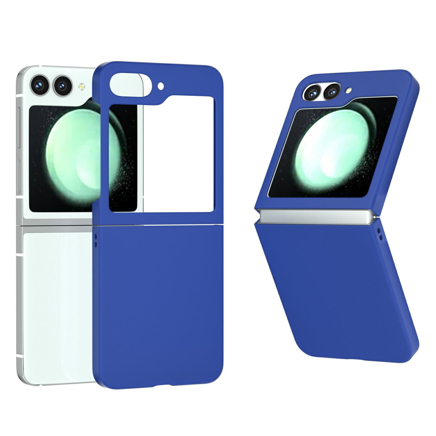 For Samsung Galaxy Z Flip6 5G Case Skin-feel Hard PC Protective Phone Cover - Blue