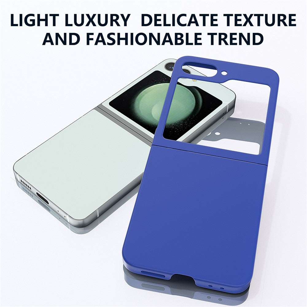For Samsung Galaxy Z Flip7 FE 5G / Z Flip6 5G Case Skin-feel Hard PC Protective Phone Cover - Blue