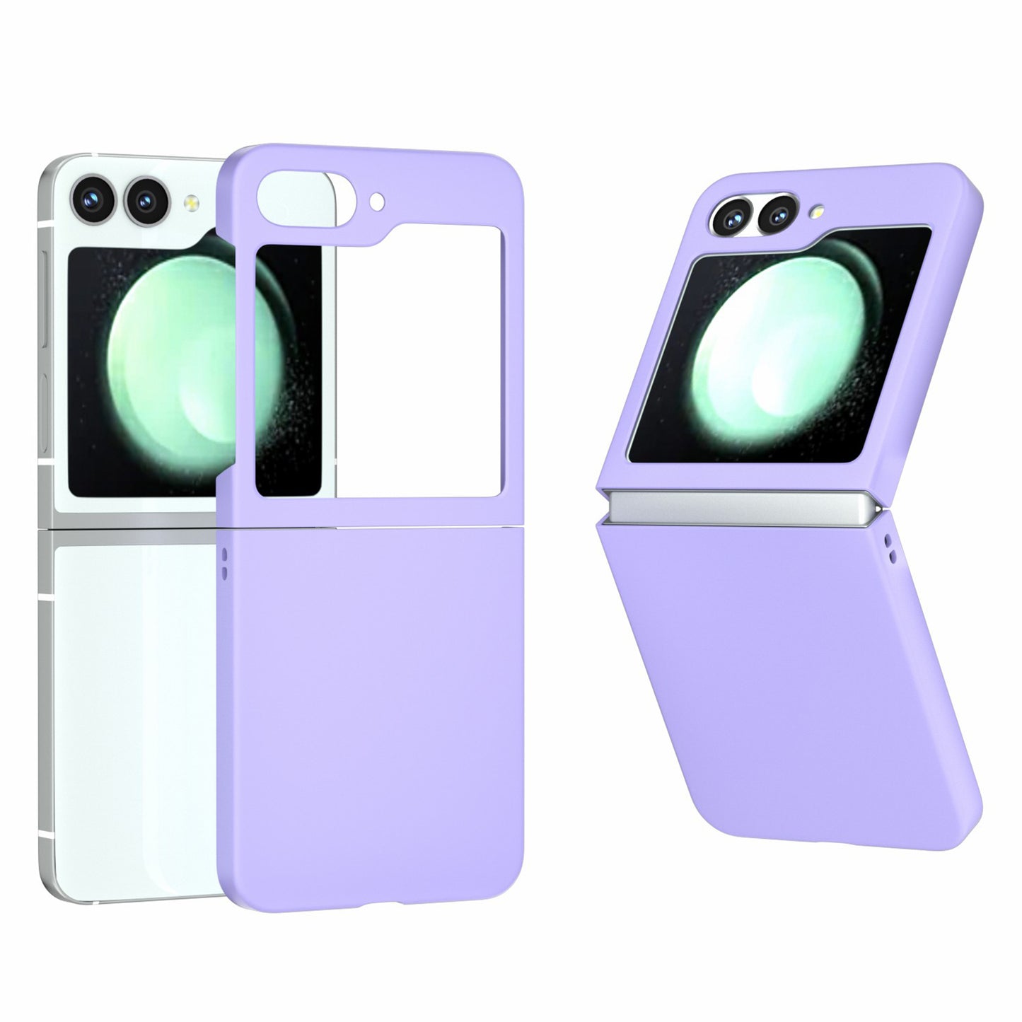 For Samsung Galaxy Z Flip6 5G Case Skin-feel Hard PC Protective Phone Cover - Purple
