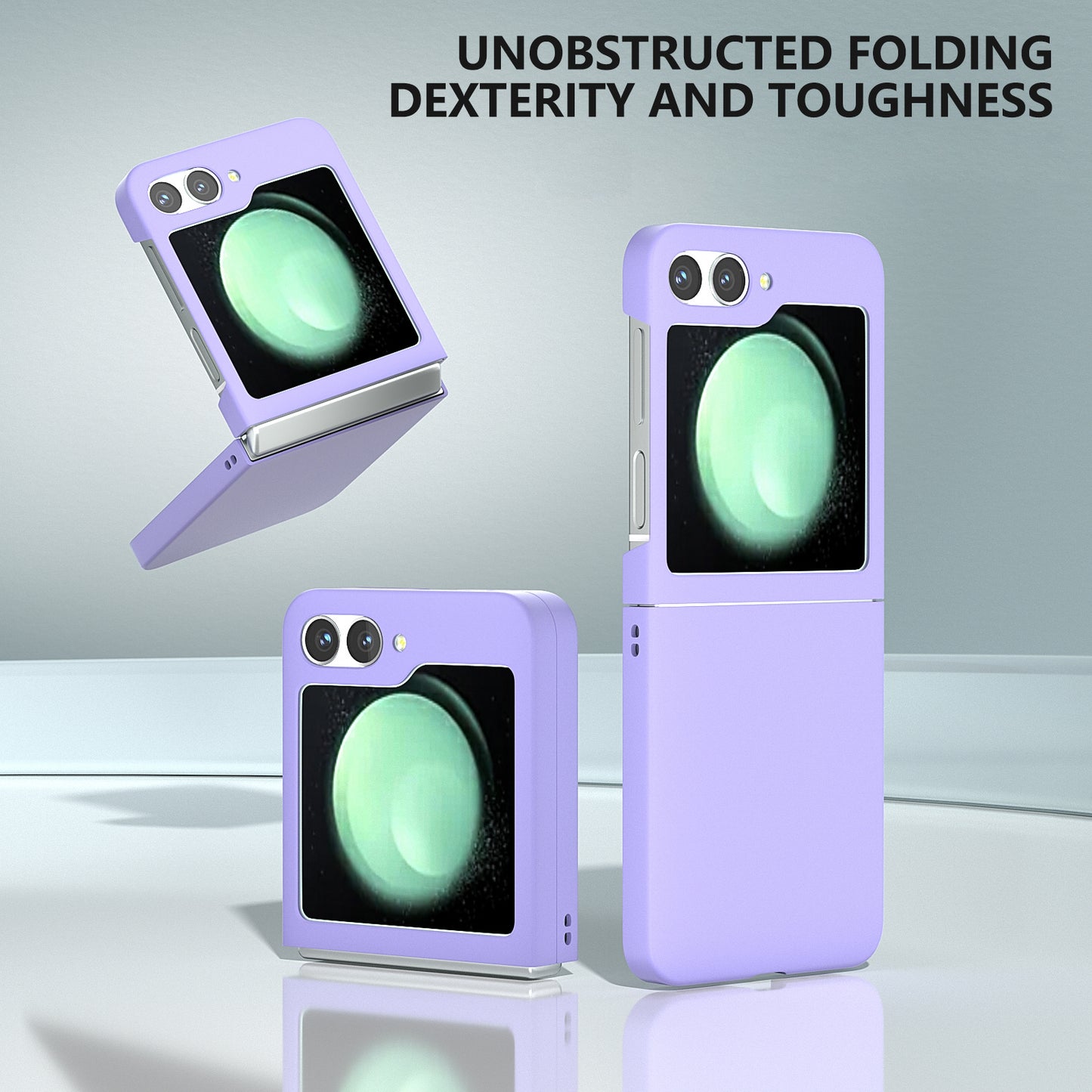 For Samsung Galaxy Z Flip6 5G Case Skin-feel Hard PC Protective Phone Cover - Purple