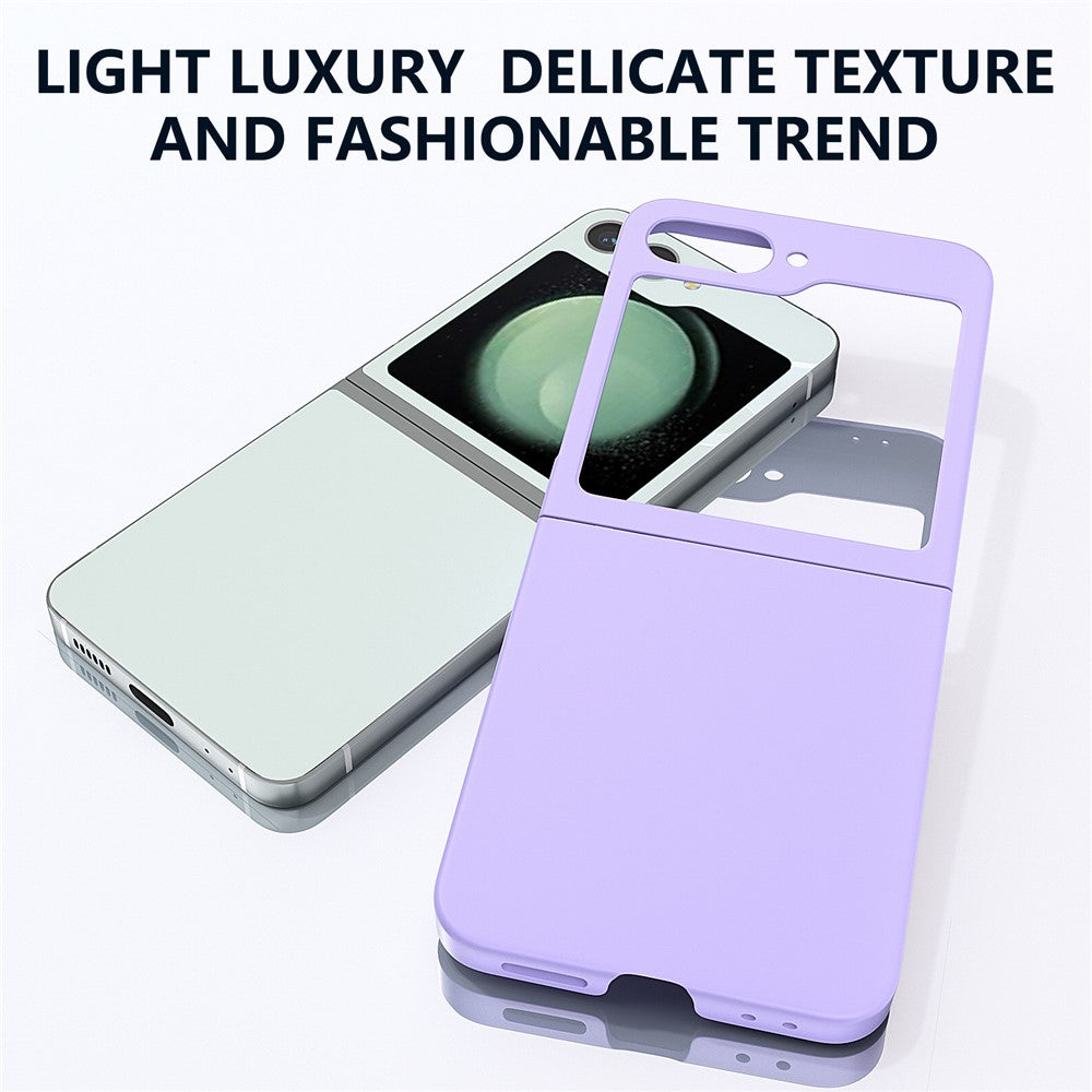 For Samsung Galaxy Z Flip7 FE 5G / Z Flip6 5G Case Skin-feel Hard PC Protective Phone Cover - Purple