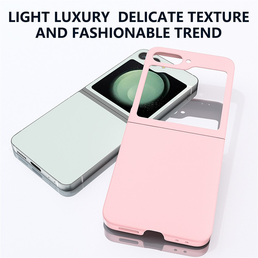 For Samsung Galaxy Z Flip7 FE 5G / Z Flip6 5G Case Skin-feel Hard PC Protective Phone Cover - Pink