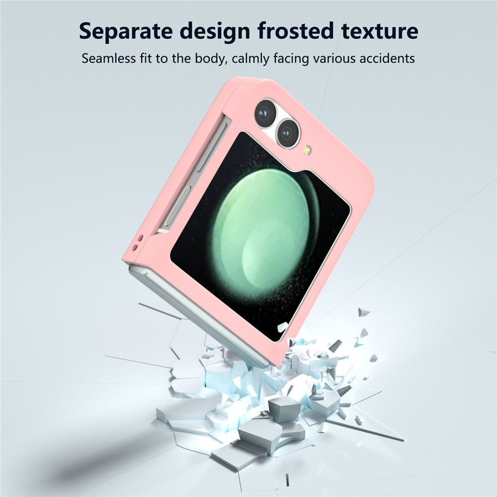 For Samsung Galaxy Z Flip7 FE 5G / Z Flip6 5G Case Skin-feel Hard PC Protective Phone Cover - Pink