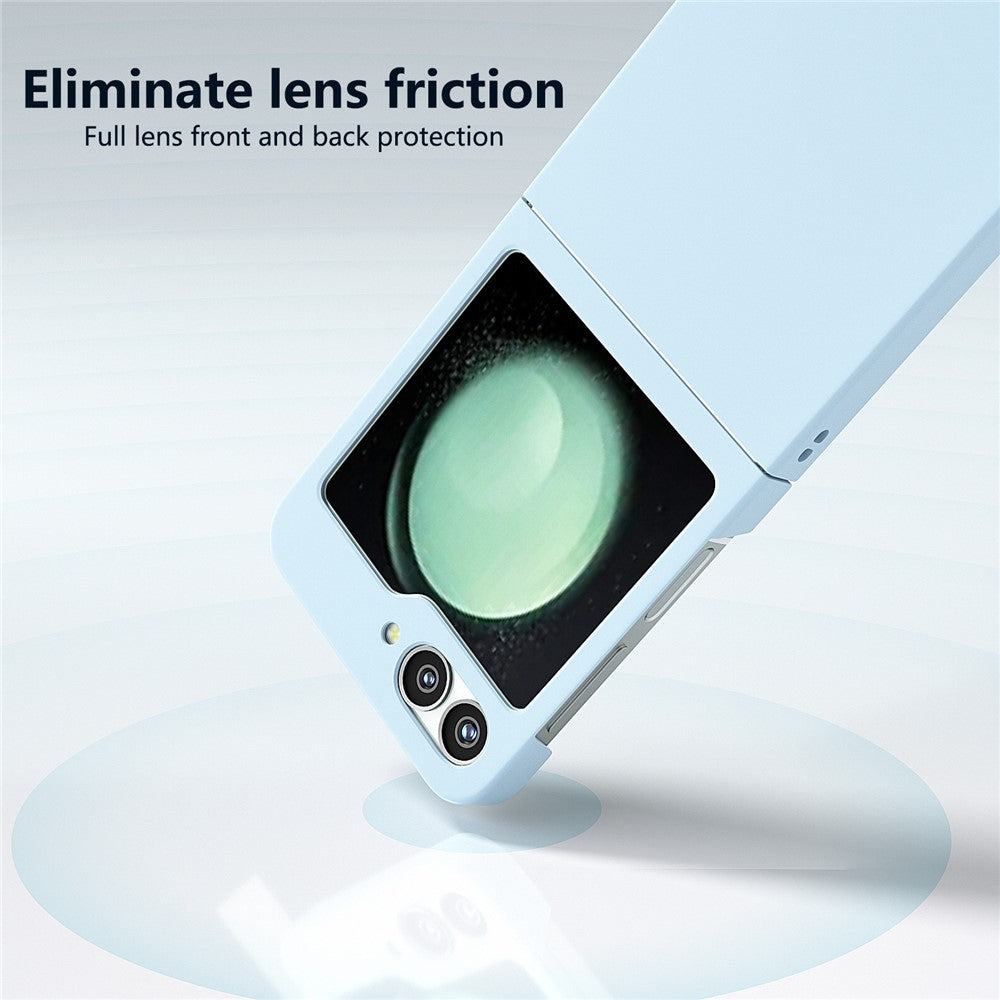 For Samsung Galaxy Z Flip7 FE 5G / Z Flip6 5G Case Skin-feel Hard PC Protective Phone Cover - Baby Blue