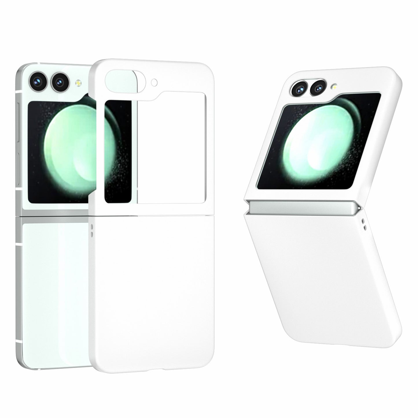 For Samsung Galaxy Z Flip6 5G Case Skin-feel Hard PC Protective Phone Cover - White