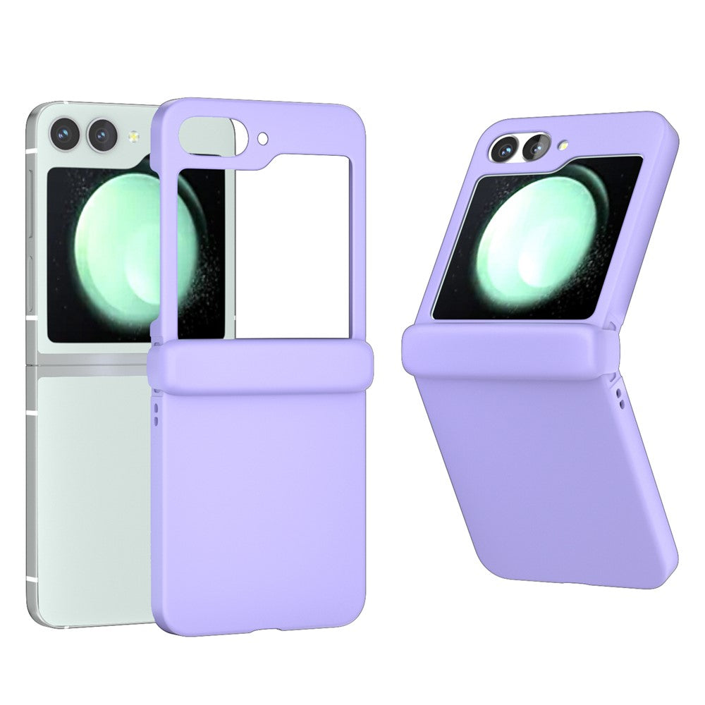 For Samsung Galaxy Z Flip7 FE 5G / Z Flip6 5G Case Skin-touch PC Phone Cover with Hinge Protection - Purple