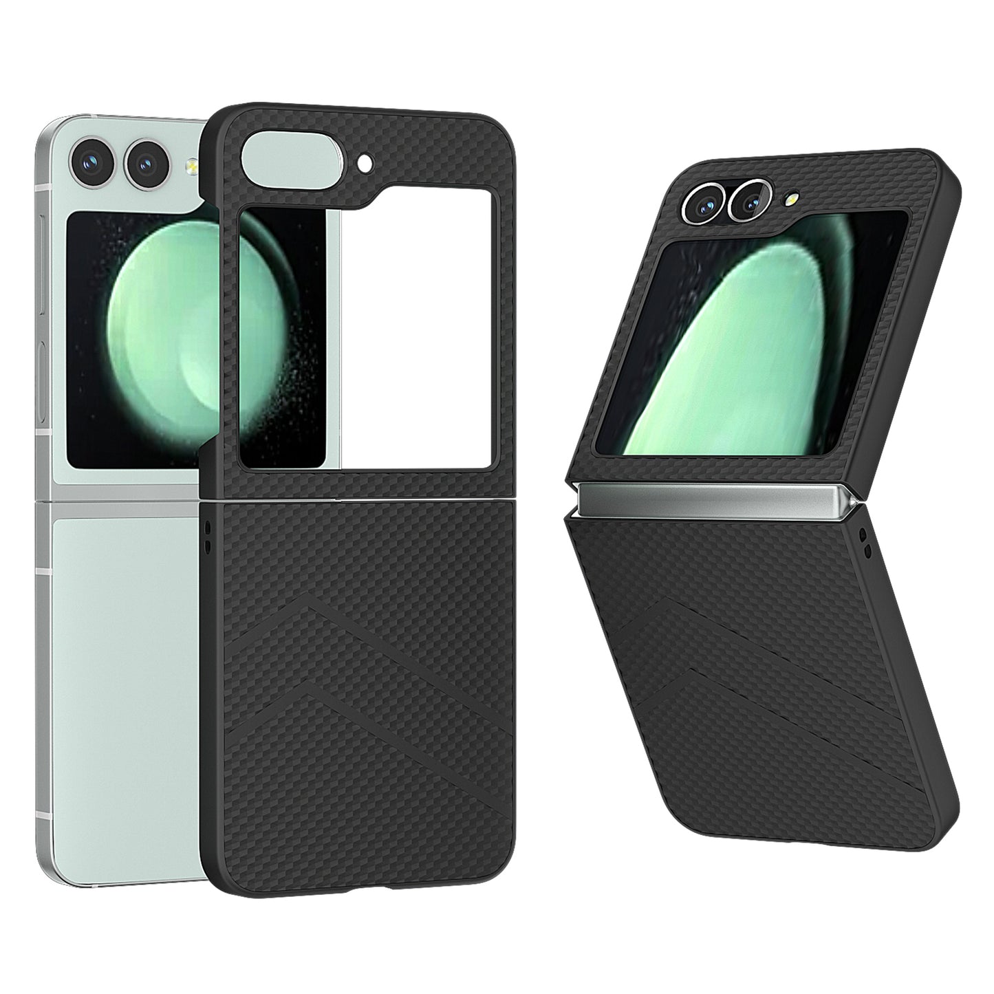 For Samsung Galaxy Z Flip6 5G Case Hard PC Matte Folding Phone Cover - Black