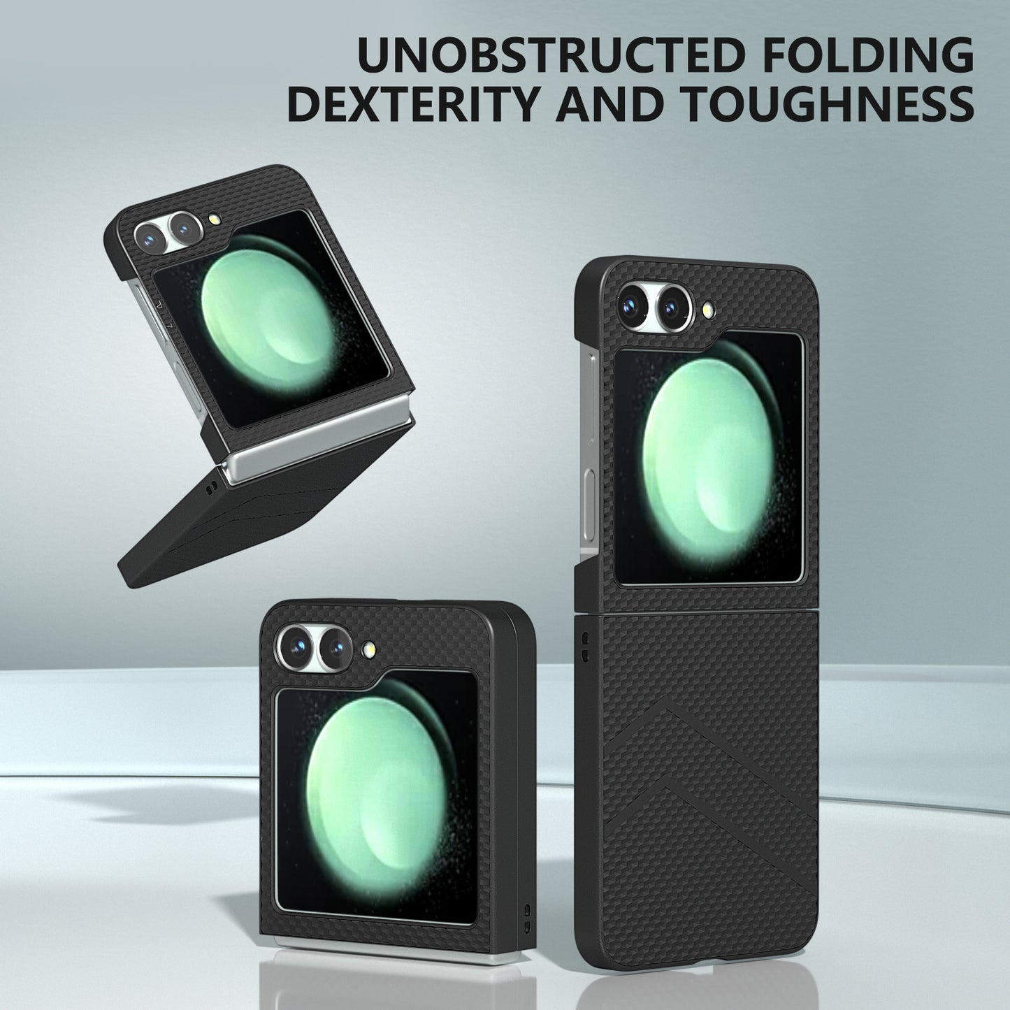 For Samsung Galaxy Z Flip6 5G Case Hard PC Matte Folding Phone Cover - Black