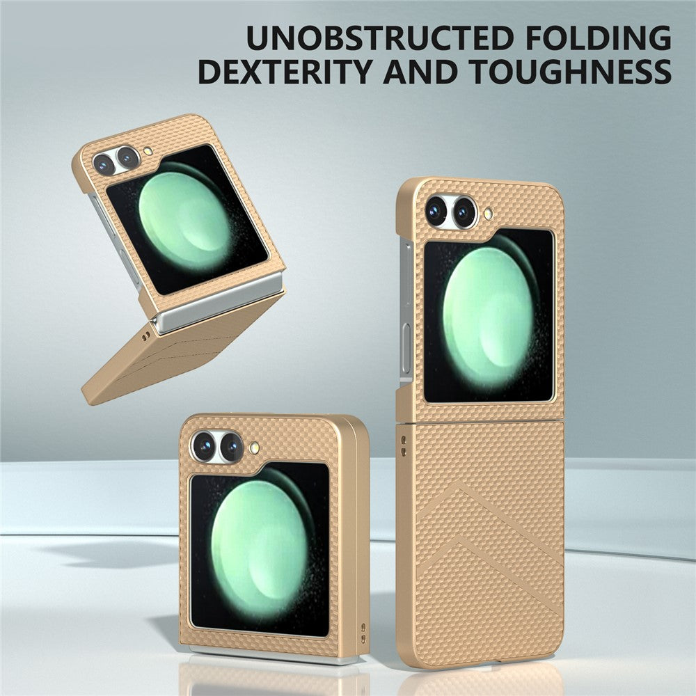 For Samsung Galaxy Z Flip7 FE 5G / Z Flip6 5G Case Hard PC Matte Folding Phone Cover - Gold