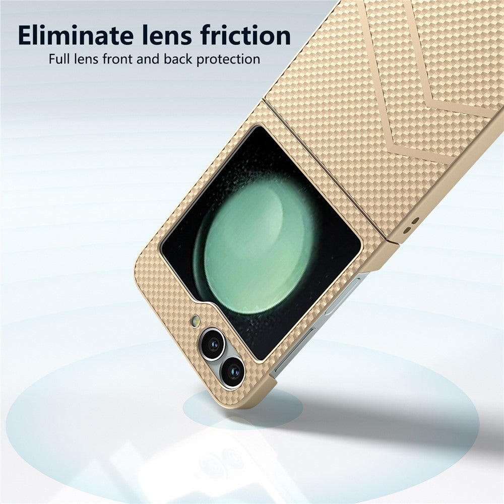 For Samsung Galaxy Z Flip7 FE 5G / Z Flip6 5G Case Hard PC Matte Folding Phone Cover - Gold