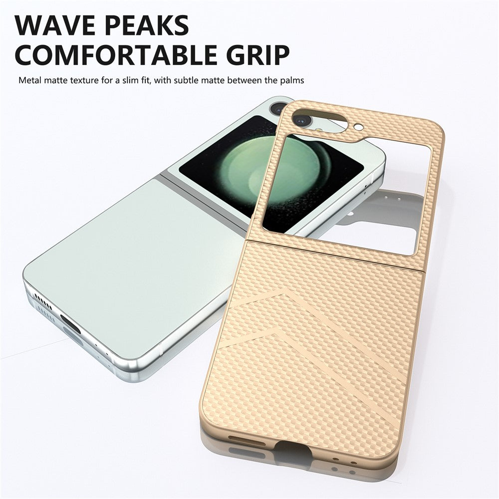 For Samsung Galaxy Z Flip7 FE 5G / Z Flip6 5G Case Hard PC Matte Folding Phone Cover - Gold