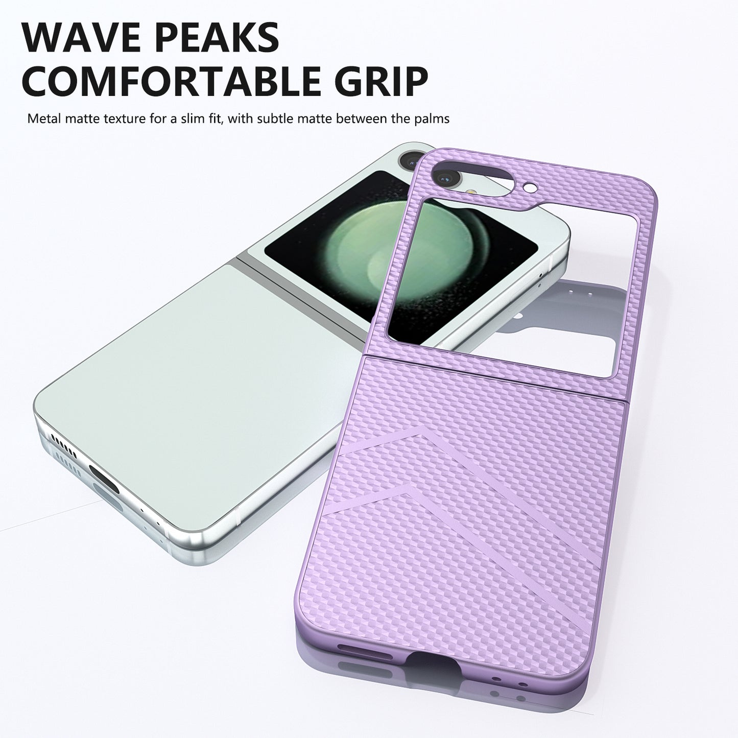 For Samsung Galaxy Z Flip6 5G Case Hard PC Matte Folding Phone Cover - Purple