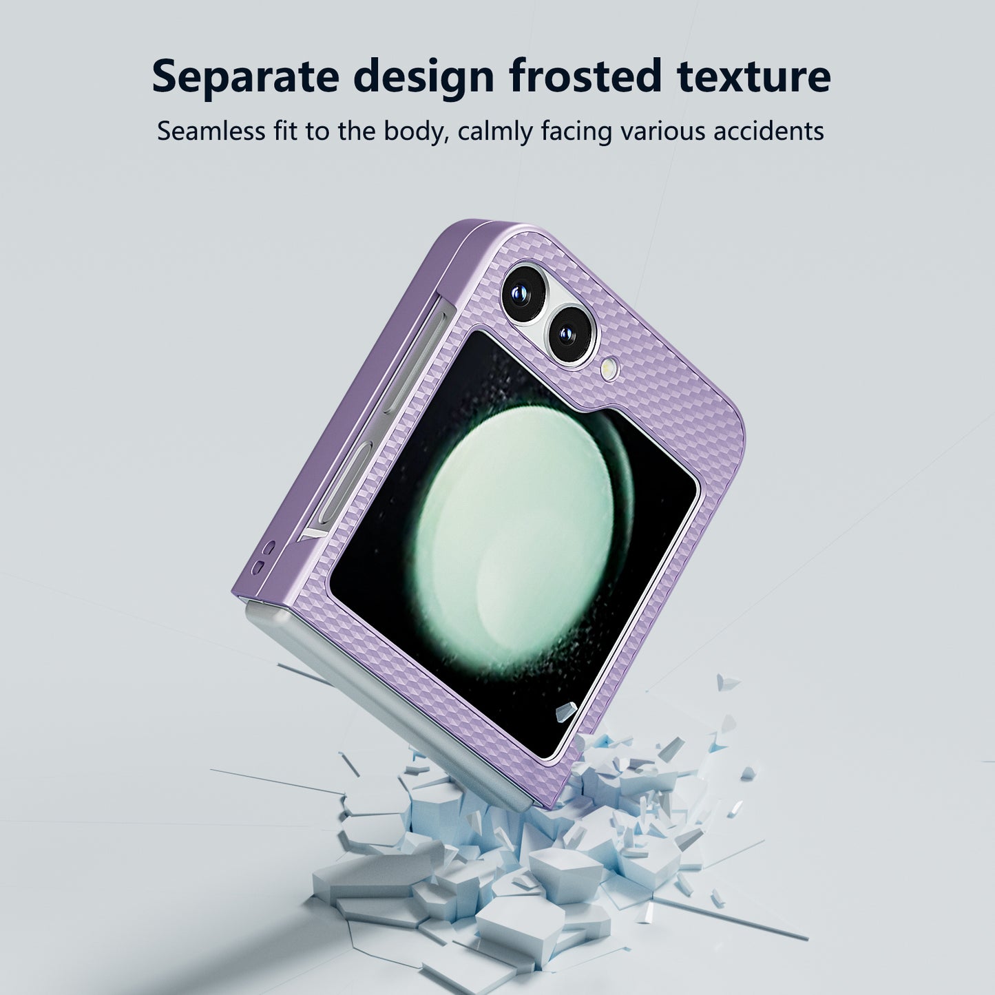 For Samsung Galaxy Z Flip6 5G Case Hard PC Matte Folding Phone Cover - Purple