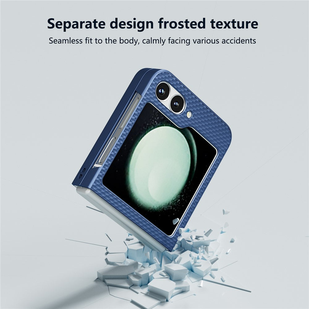 For Samsung Galaxy Z Flip7 FE 5G / Z Flip6 5G Case Hard PC Matte Folding Phone Cover - Dark Blue