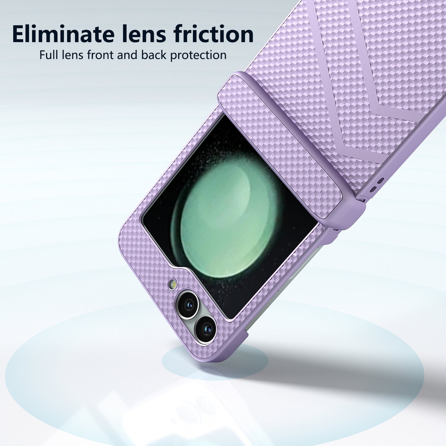 For Samsung Galaxy Z Flip6 5G Case Matte Texture PC Phone Cover with Hinge Protection - Purple