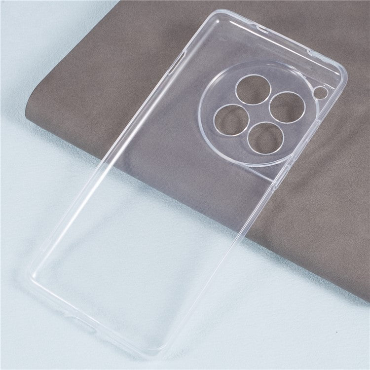 For OnePlus 12 5G Protective Case Glossy Watermark-Free Soft TPU Clear Phone Cover
