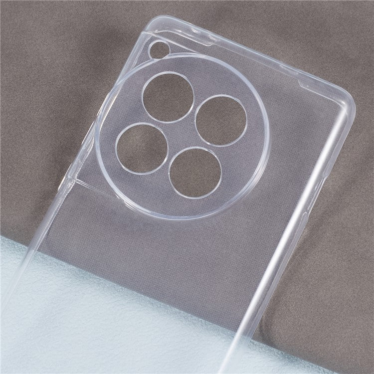 For OnePlus 12 5G Protective Case Glossy Watermark-Free Soft TPU Clear Phone Cover