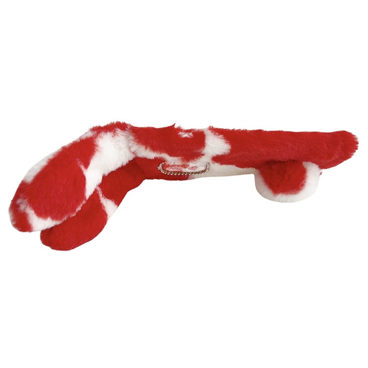 For OnePlus 12 5G Case Fluffy Cows Ear Shockproof Soft TPU Phone Cover - Red