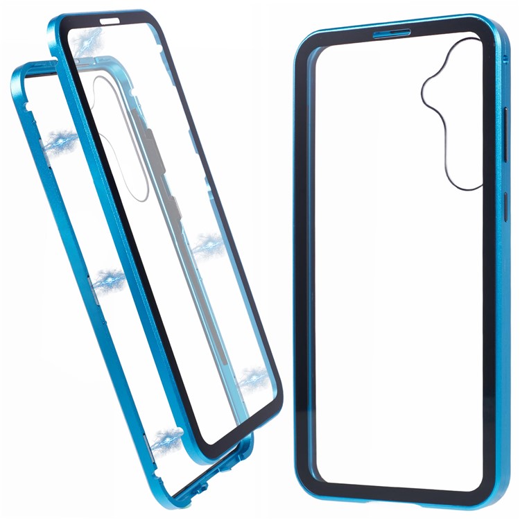 For Samsung Galaxy A35 5G Case Magnetic Full Protection Clear Phone Cover - Blue