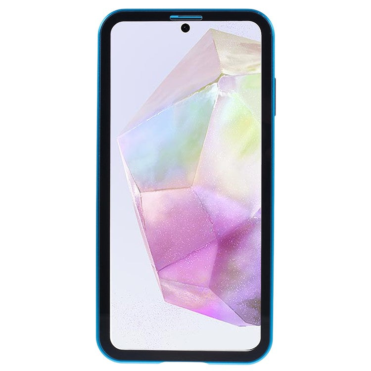 For Samsung Galaxy A35 5G Case Magnetic Full Protection Clear Phone Cover - Blue