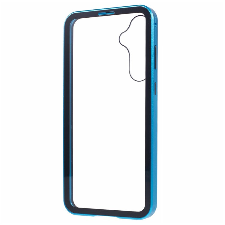 For Samsung Galaxy A35 5G Case Magnetic Full Protection Clear Phone Cover - Blue