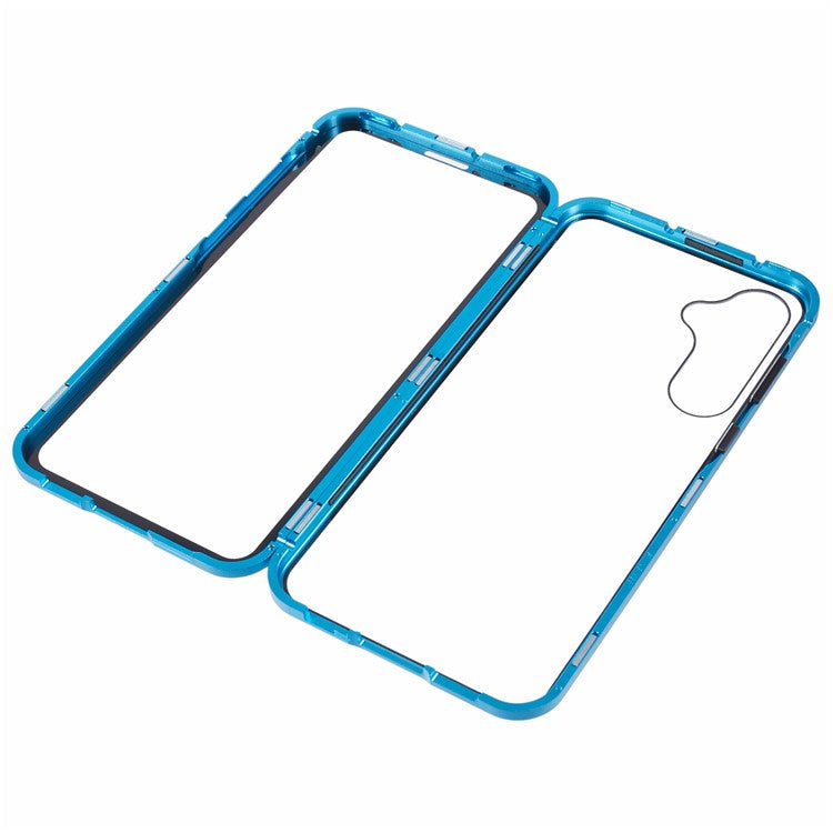 For Samsung Galaxy A35 5G Case Magnetic Full Protection Clear Phone Cover - Blue