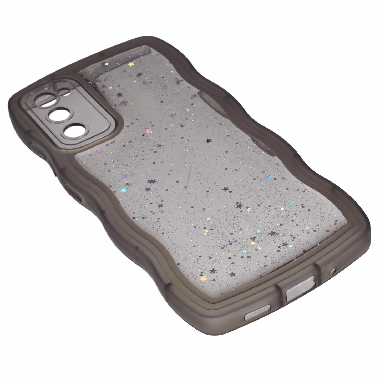 JTW Series for Samsung Galaxy S20 FE / S20 FE 5G / S20 FE 2022 / S20 Lite Case Glitter Stars TPU Cover - Transparent Black