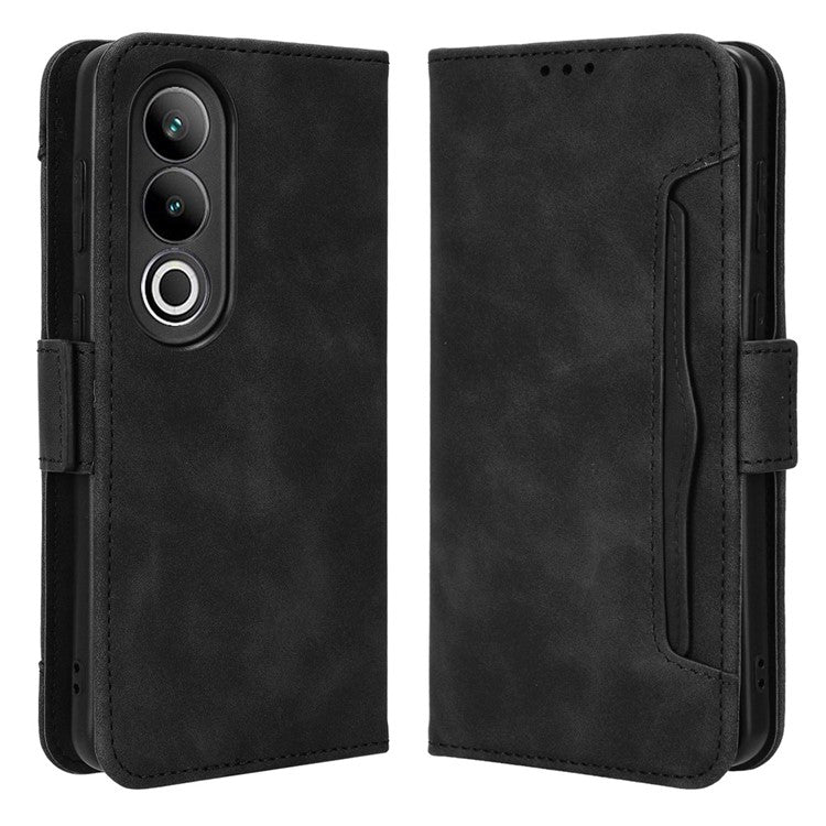 For OnePlus Ace 3V 5G Case Multiple Card Slots Magnetic Closure Leather Phone Cover - Black