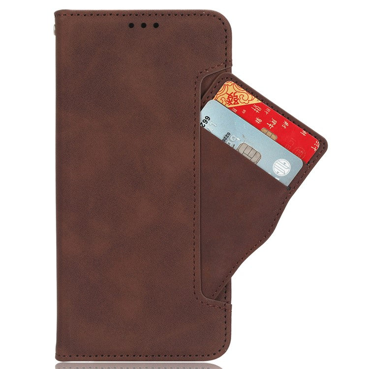 For OnePlus Ace 3V 5G Case Multiple Card Slots Magnetic Closure Leather Phone Cover - Brown