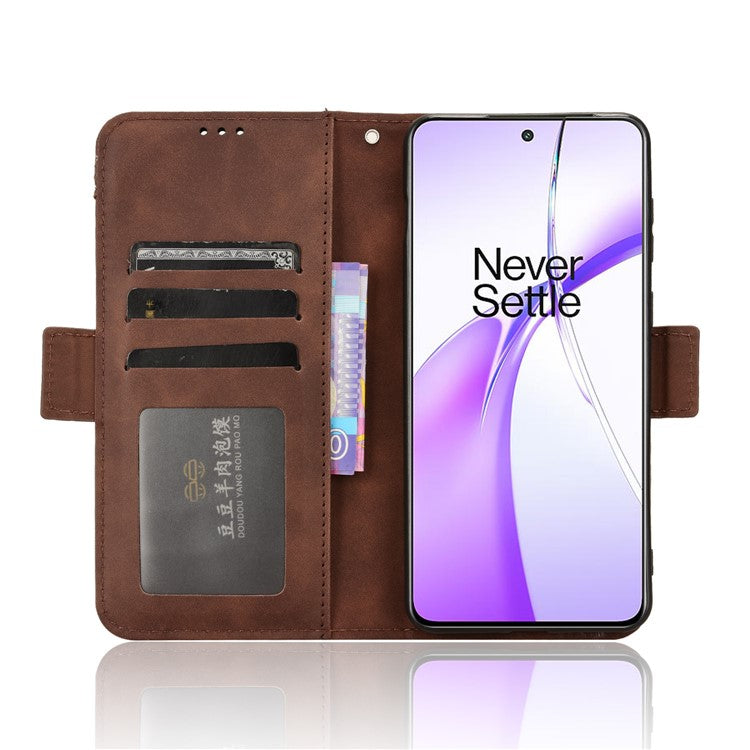For OnePlus Ace 3V 5G Case Multiple Card Slots Magnetic Closure Leather Phone Cover - Brown