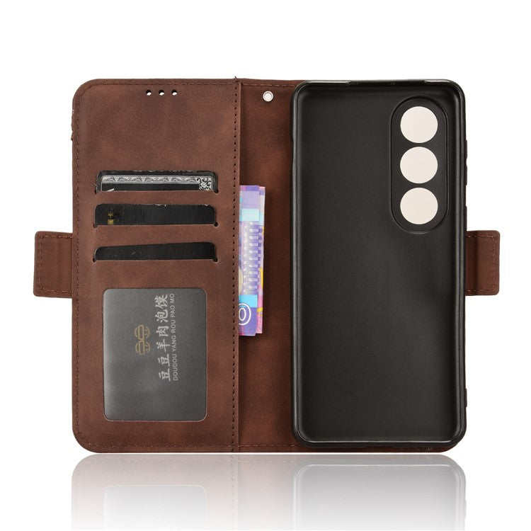 For OnePlus Ace 3V 5G Case Multiple Card Slots Magnetic Closure Leather Phone Cover - Brown