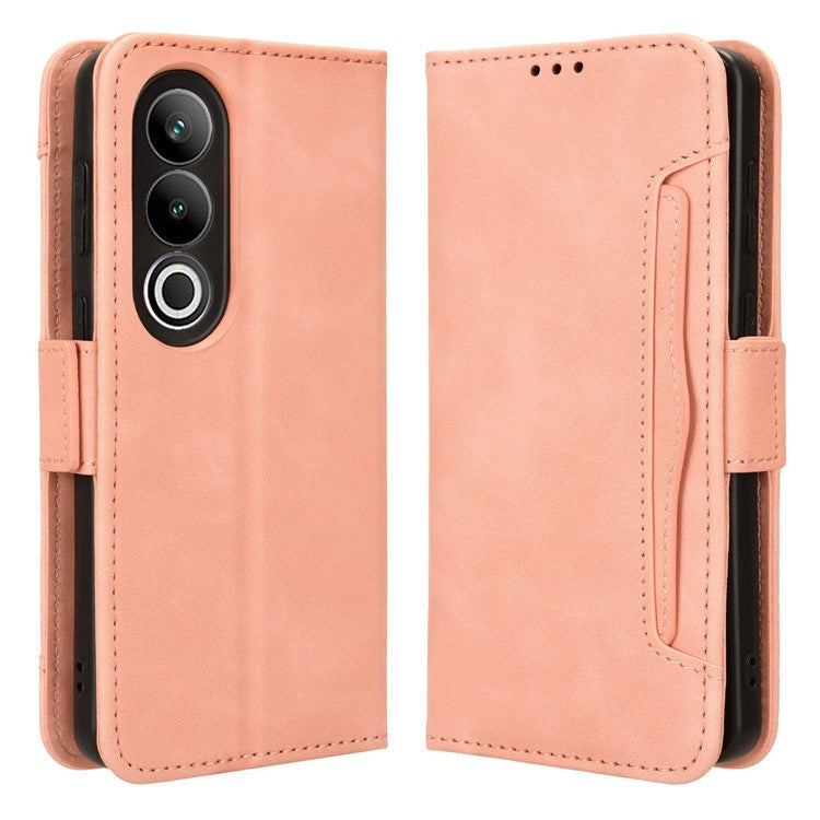 For OnePlus Ace 3V 5G Case Multiple Card Slots Magnetic Closure Leather Phone Cover - Pink