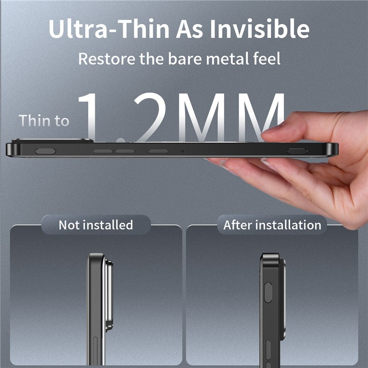 For Asus ROG Phone 8 5G / Phone 8 Pro 5G Case Graphene Heat Dissipation Phone Shell with Metal Lens Cover - Black