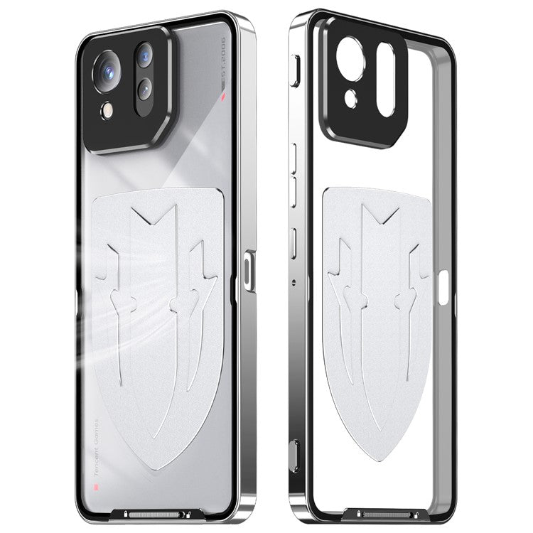 For Asus ROG Phone 8 5G / Phone 8 Pro 5G Case Graphene Heat Dissipation Phone Shell with Metal Lens Cover - Silver