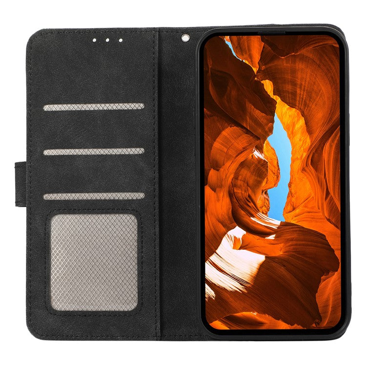 ABEEL For Samsung Galaxy A32 4G (EU Version) Wallet Phone Case PU Leather RFID Blocking Shockproof Phone Cover - Black