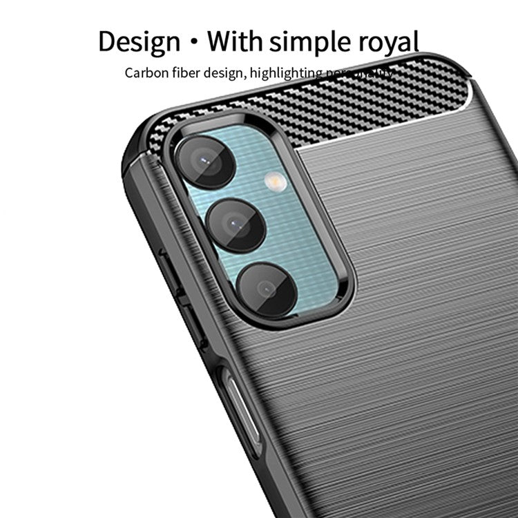 MOFI JK TPU Series-1 For Samsung Galaxy M15 5G / F15 5G Case Brushed Soft TPU Phone Cover - Black