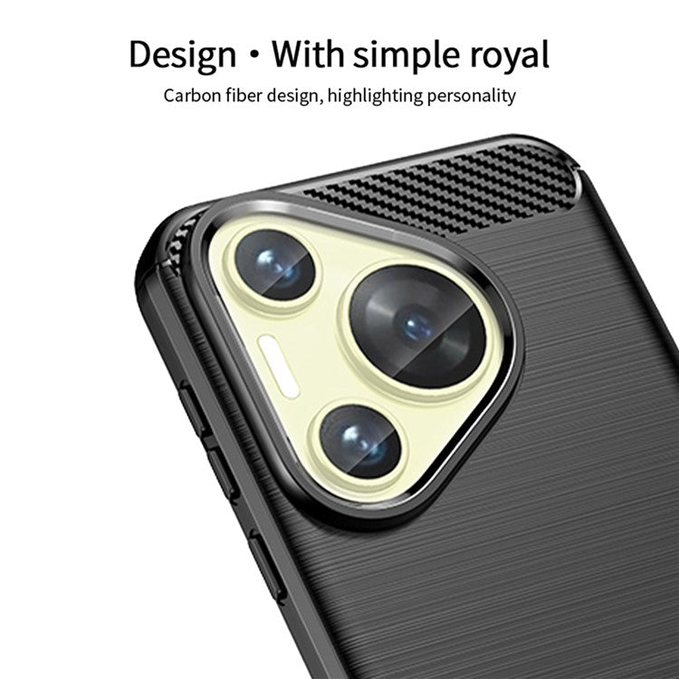 MOFI JK TPU Series-1 For Huawei Pura 70 Case Brushed Drop Protection Back Phone Cover - Black