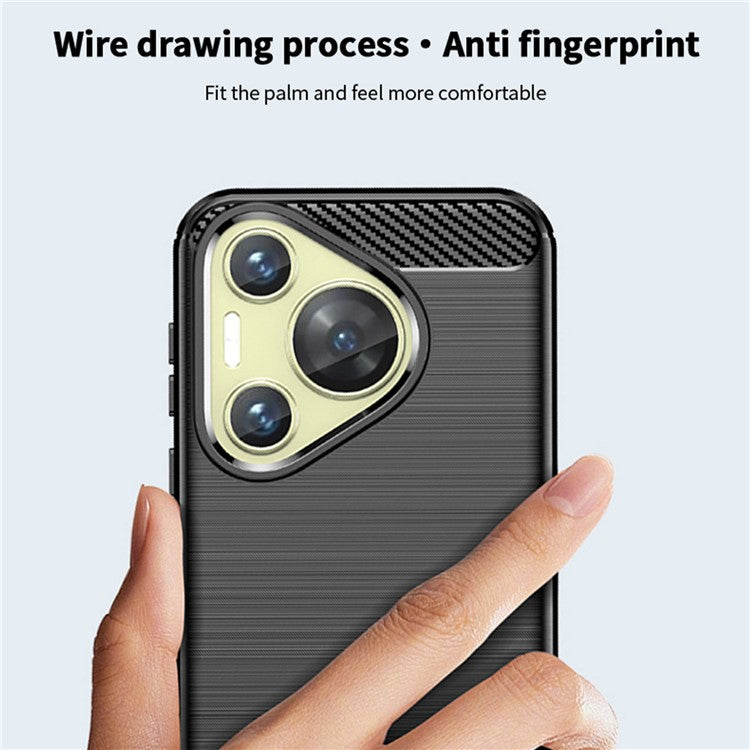 MOFI JK TPU Series-1 For Huawei Pura 70 Case Brushed Drop Protection Back Phone Cover - Black