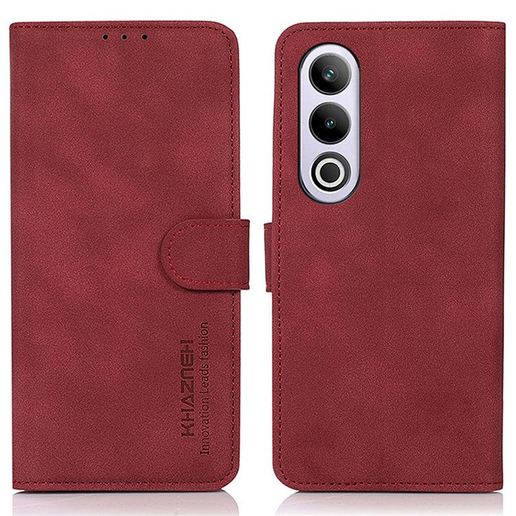 KHAZNEH For OnePlus Nord CE4 5G Case Folding Stand Cover Leather Wallet Phone Shell - Red