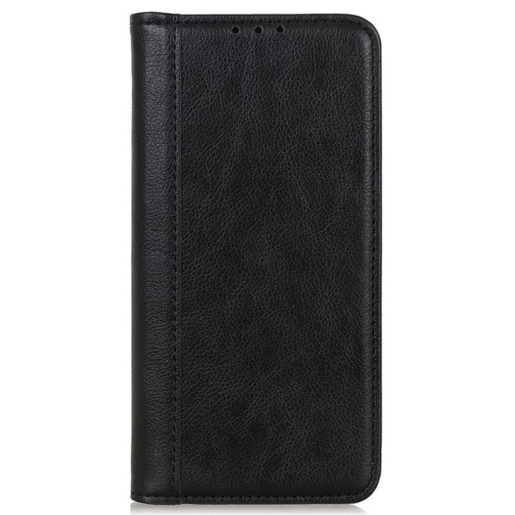 For OnePlus Nord CE4 5G Magnetic Case Litchi Texture Split Leather Phone Cover - Black