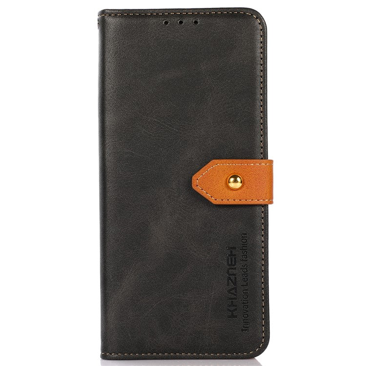 KHAZNEH For OnePlus Nord CE4 5G Magnetic Flip PU Leather Case Cell Phone Stand Cover - Black