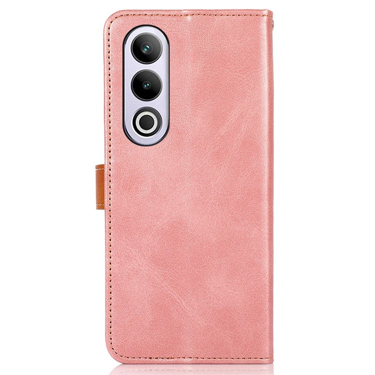 KHAZNEH For OnePlus Nord CE4 5G Magnetic Flip PU Leather Case Cell Phone Stand Cover - Rose Gold