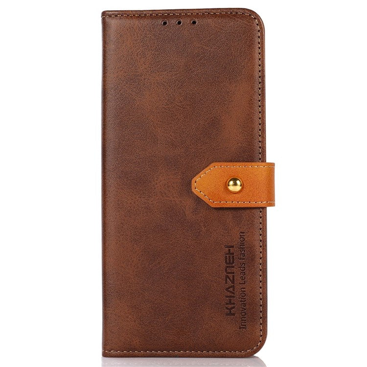 KHAZNEH For OnePlus Nord CE4 5G Magnetic Flip PU Leather Case Cell Phone Stand Cover - Brown