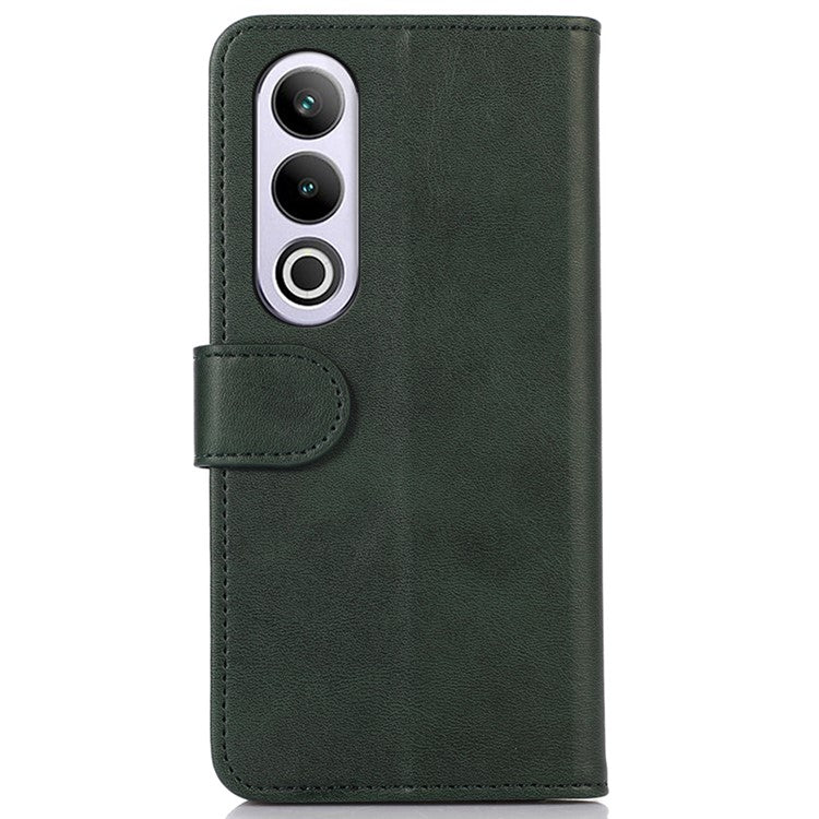 For OnePlus Nord CE4 5G Case PU Leather Cowhide Texture Card Slots Wallet Phone Cover - Green