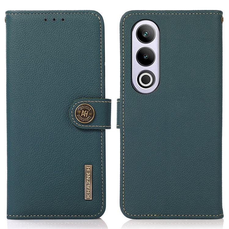 KHAZNEH For OnePlus Nord CE4 5G Case RFID Blocking Anti-Drop Phone Stand Cover - Green